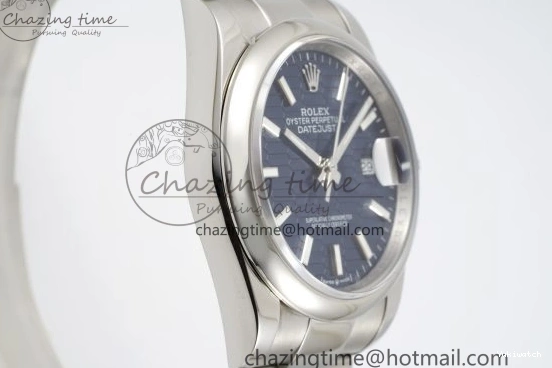 Steel Oyster DateJust 36 Textured Dial V2 on 904L JDF Blue VR3235 SS Bracelet 0228